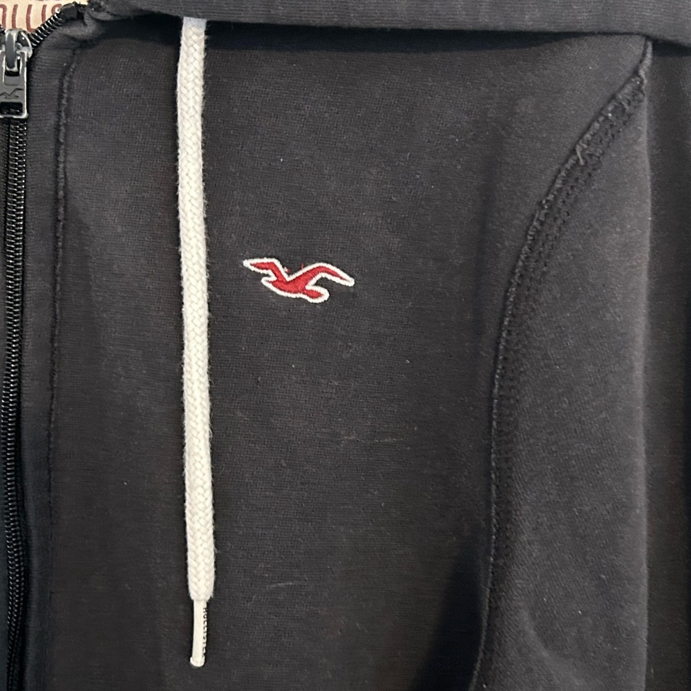 Hollister | Black Hoodie with Logo Patch | Size XS - Picture 2 of 7